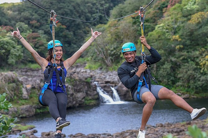Big Island 9-Line Zipline Experience Plus Private Waterfall Swim - Nine lines through Umauma’s tropical valleys