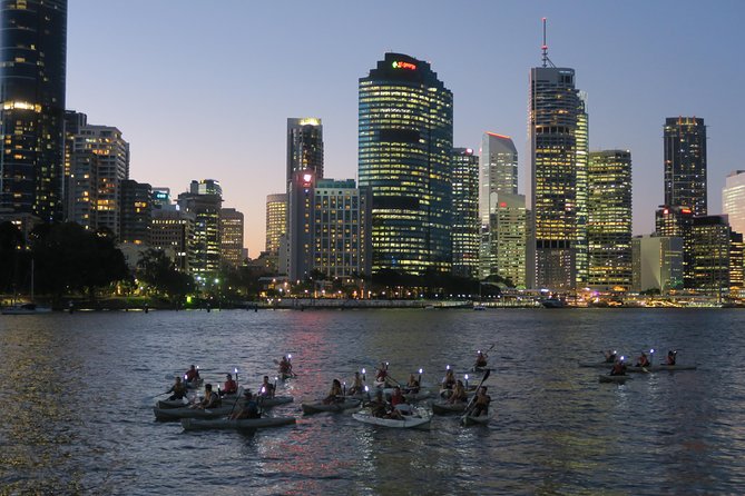 Brisbane City Twilight Kayak - Following the Brisbane River at twilight