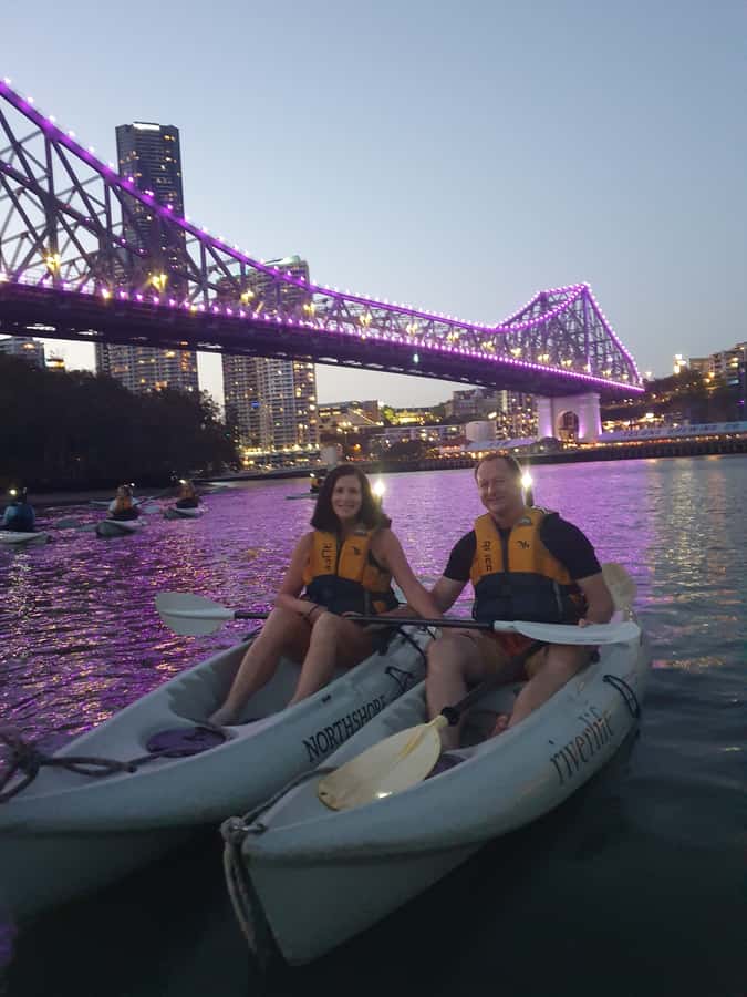Brisbane: Illuminated River Night Kayak Tour - Starting with a paddle, not a passenger seat