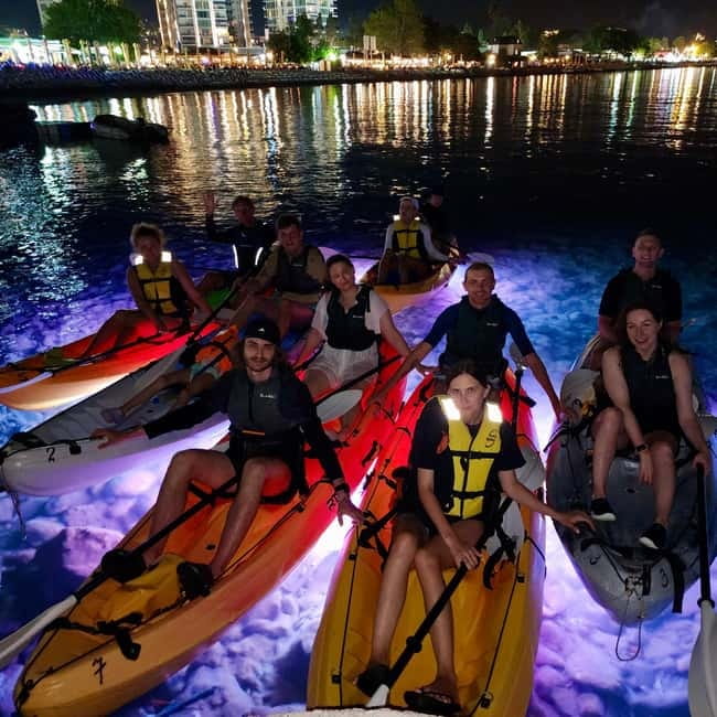 Budva: Night Lights Kayaking Tour - The Old Town walls from the sea