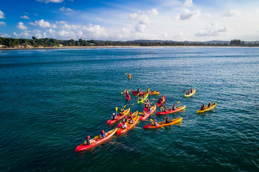 Byron Bay: The Byron Bay Sea Kayak Tour - The surf finish gives the tour its playful edge