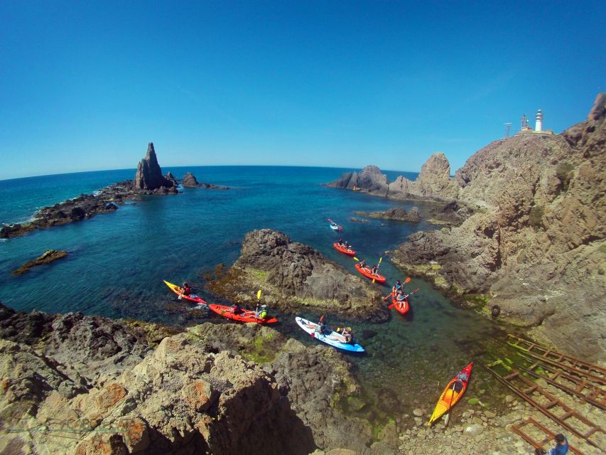 Cabo de Gata: Natural Park Kayaking and Snorkel Excursion - Returning by kayak with more time for views