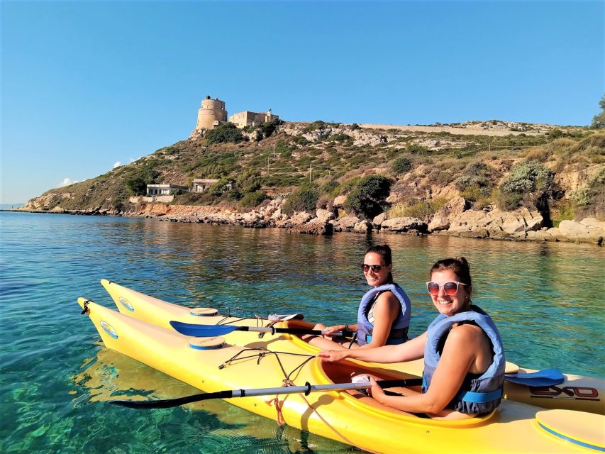 Cagliari: Guided Kayak Excursion in the Gulf of Cagliari - The first lesson and the transit past Poetto