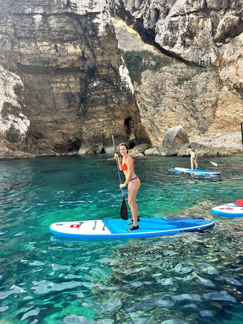 Cala Tango: Marine Reserve Cave & Snorkel Paddle Board Tour - Cala del Pope and the first look below the surface