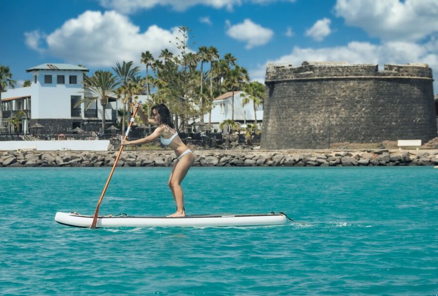 Caleta de Fuste: 1- Hour Stand Up Paddle Experience - The first minutes on the board