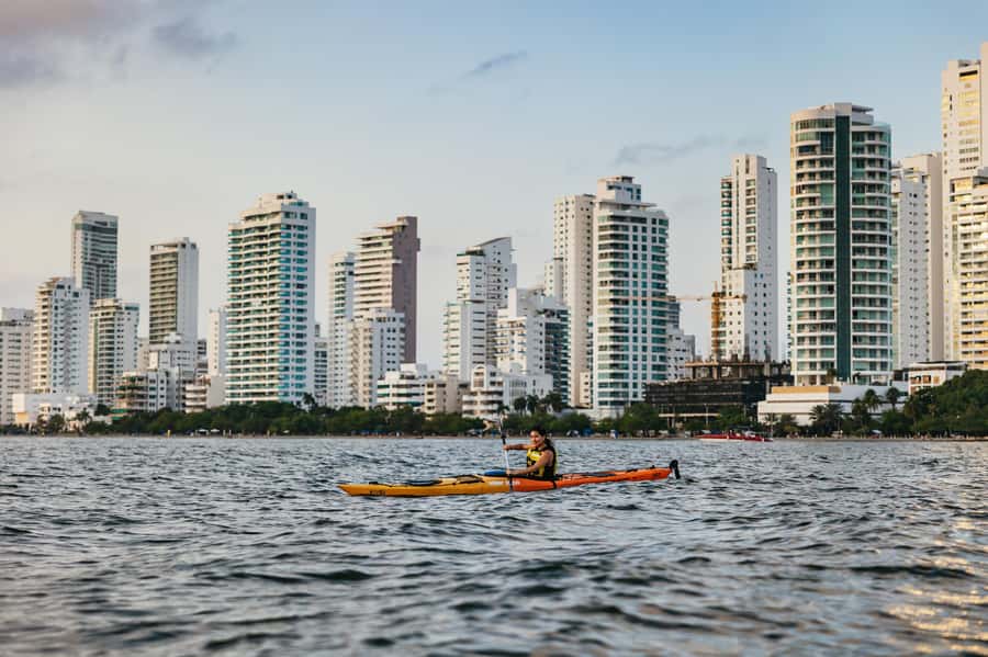 Cartagena: Sunset Sea Kayaking Tour - Paddling from Castillogrande toward Cartagena Bay