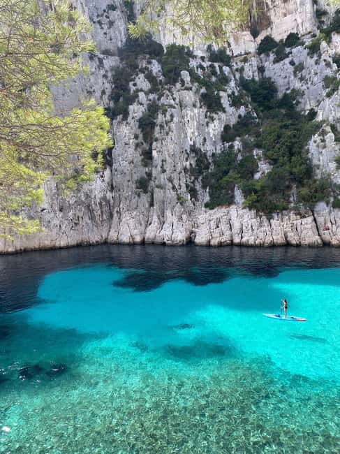 Cassis : Calanques National Park Standup Paddleboarding Tour - Reaching En-Vau and taking the long swim break