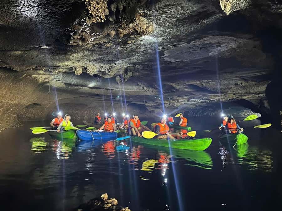 Cat Ba: Night Kayaking with Glowing Plankton - Monkey Island at sunset