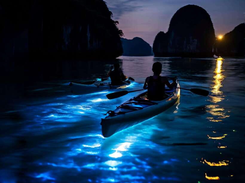 Cat Ba: Sunset and Night kayak with bioluminescent plankton - What the guides add to the night