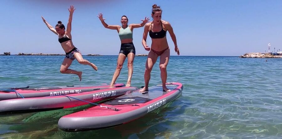 Chania: Morning or Sunset Stand-up Paddleboard Pilates - The one-hour Pilates class on the Cretan Sea