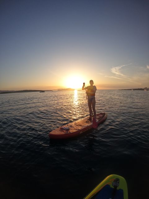 Chania: Stand-up Paddleboard Coastal Sunset Experience - Learning to stand before the coast opens up