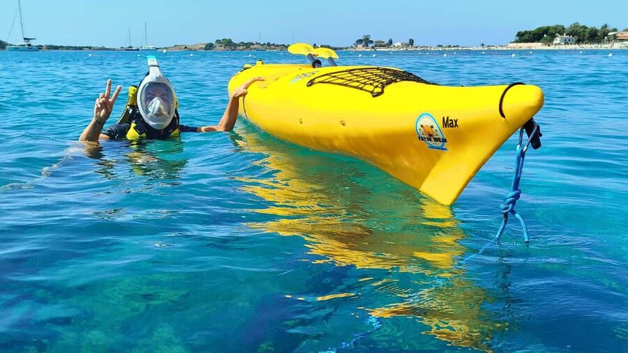 Chia: kayak tour to Tuerredda with snorkeling - Reaching Tuerredda Island and the secluded cove