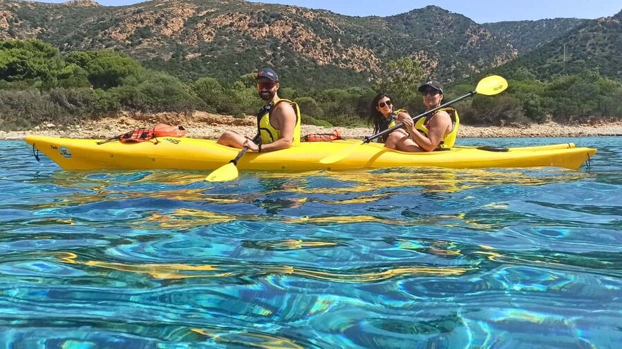 Chia: kayak tour to Tuerredda with snorkeling - Returning through the fishermen’s lagoon