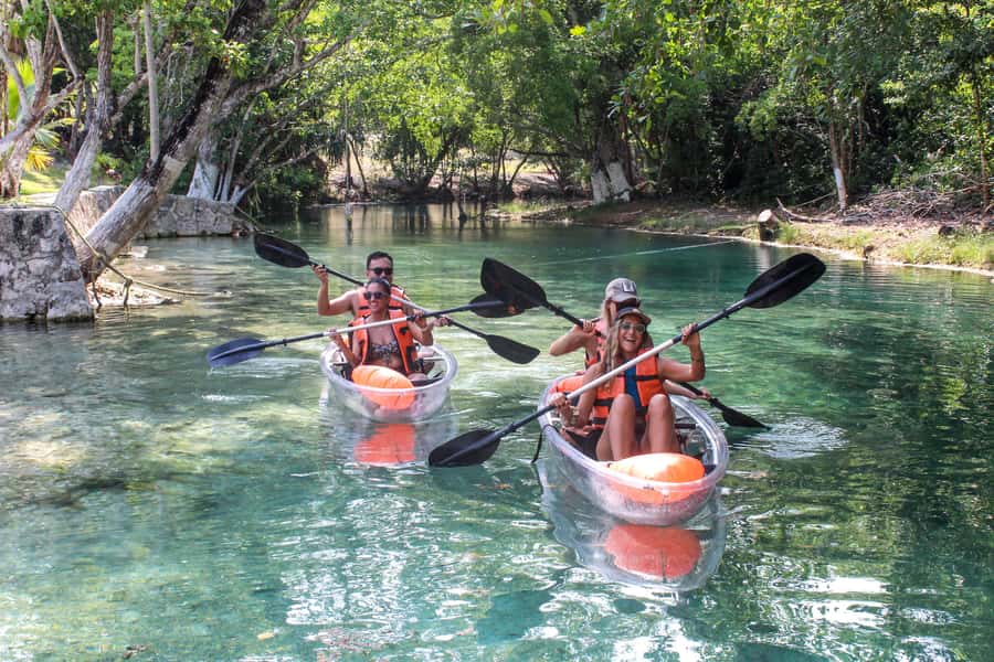 Clear Kayak at Bacalar Lagoon - Arriving at Balneario Lol-Ha