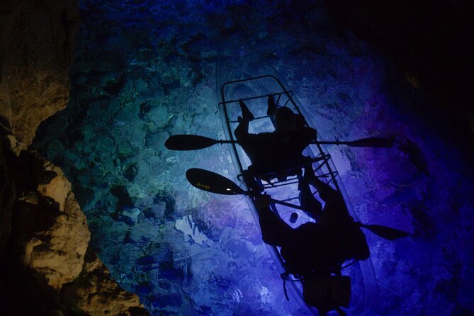 Clear Kayak Glow Night Tour - The best part: lights below, Pula beyond