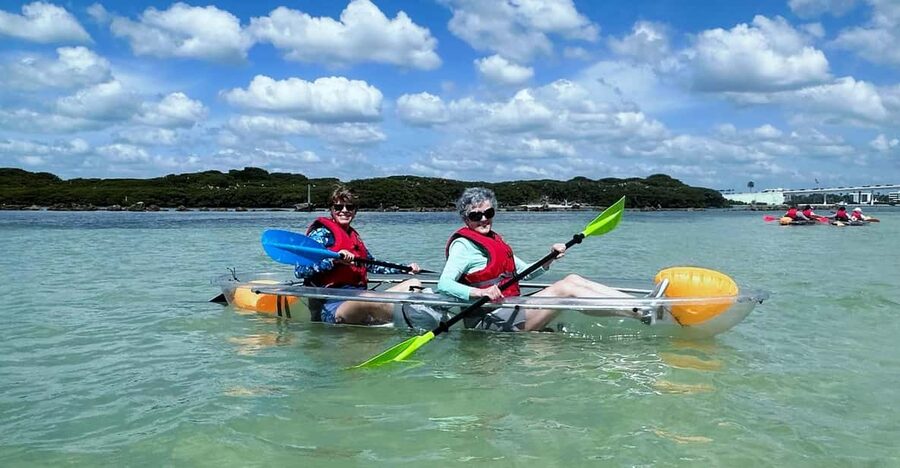 Clearwater: Guided Clear Kayaking Tour - Paddling across Clearwater Bay