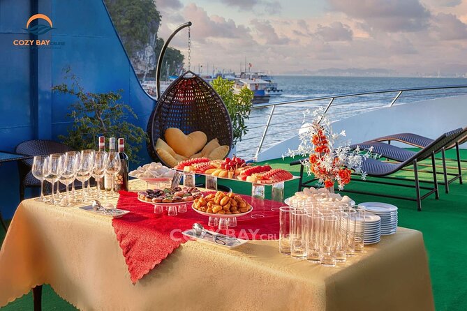 Cozy Bay Halong 5-Star Day Cruise, Buffet, Cave, Kayak, Swimming - Buffet lunch aboard the cruise