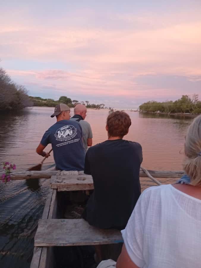 Diani Beach: Kongo River Sunset Experience in a canoe - Mangroves, palms, and the Kongo River estuary