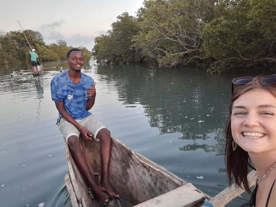 Diani: Sunset Cruise along Kongo River on Wooden Canoe boat - Kongo River at a slower pace