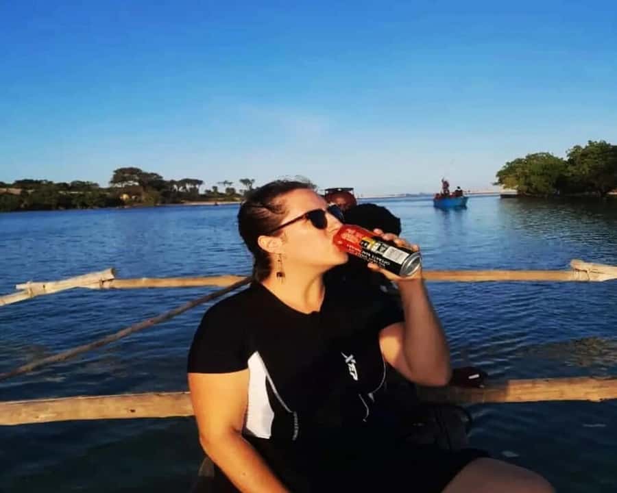 Diani: Sunset Cruise along Kongo River on Wooden Canoe boat - The 15-minute tuk tuk ride from Diani