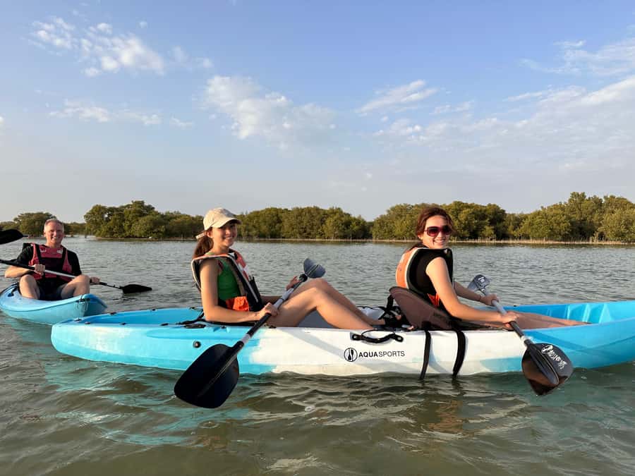 Discover Purple Island | Guided Mangrove Kayaking Experience - Arriving at AquaSports Qatar Mangrove Kayaking Camp