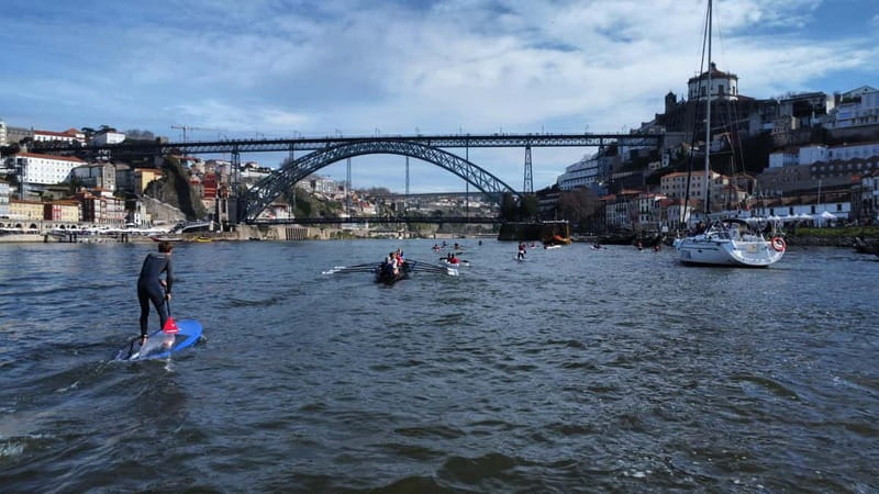 Douro River Kayak or Standup Paddleboard Tour - Paddling toward the Dom Luís Bridge