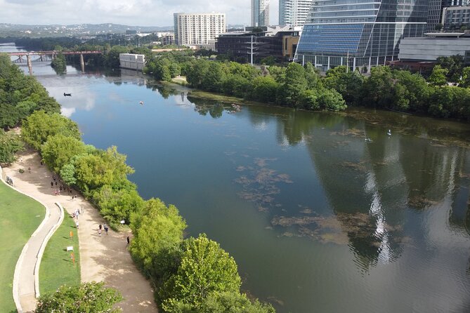 Downtown Austin Skyline Clear Kayak Tour at Lady Bird Lake - The sandbar break near Barton Creek