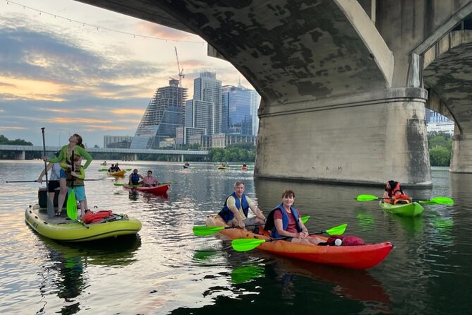 Downtown Austin Sunset Kayak Tour with 1.5 Million Bats - Waiting beneath Congress Avenue Bridge