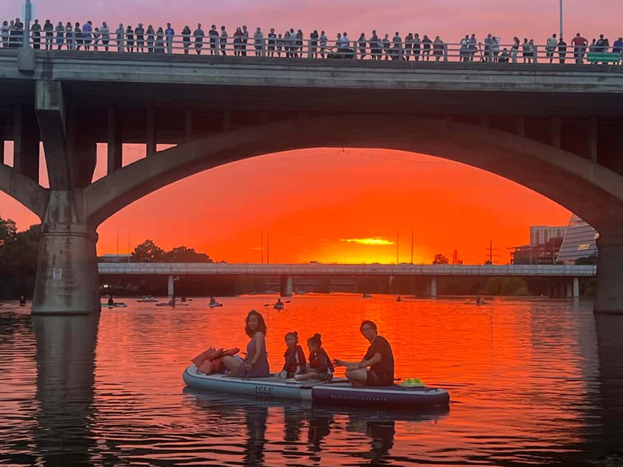 Downtown Sunset Tandem Kayak with 1.5M Bats - Free photos, with one practical caution