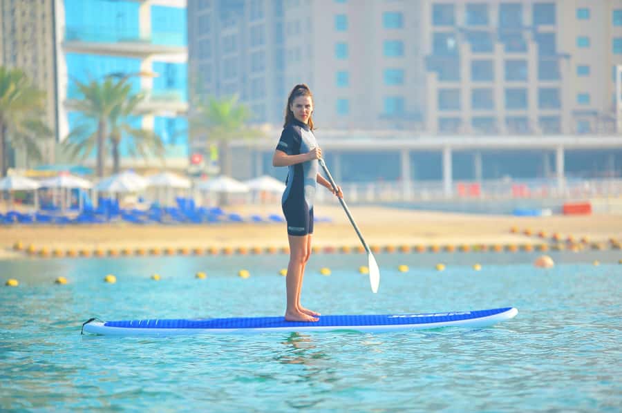 Dubai: 1-hour Kayaking or Stand Up Paddle at Dukes The Palm - A workout with a sightseeing payoff