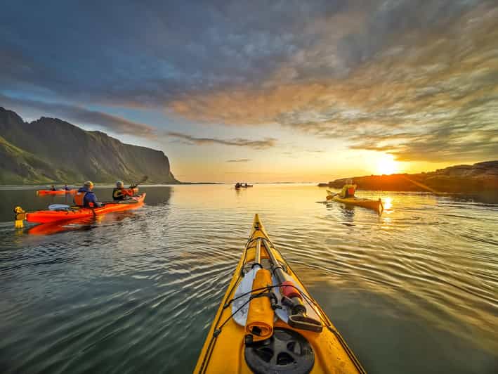 Eggum: Lofoten Islands Midnight Sun Kayak Tour - Getting comfortable in the double kayaks