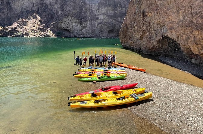Emerald Cave Self-Guided Kayak Tour in Black Canyon - Reaching the green water of Emerald Cave