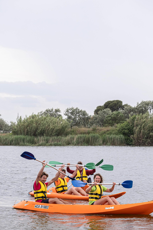 Empuriabrava: kayak trip - Starting with paddling and turning practice