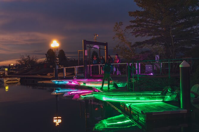 Evening LED Glow Clear Kayak Tour in Lake Tahoe - The LED kayaks after sunset