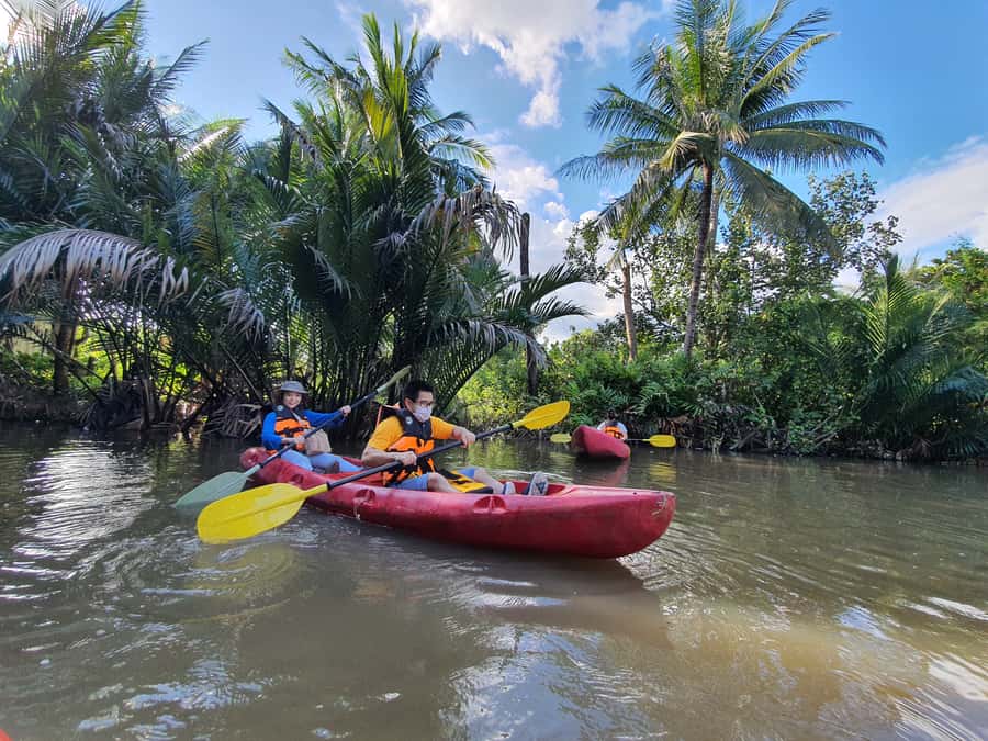 Explore Bangkok jungle by bike, kayak & boat - small group - Kayaking Through the Palm Jungle