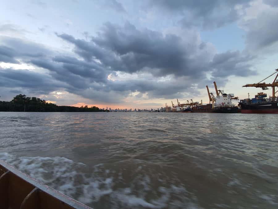Explore Bangkok jungle by bike, kayak & boat - small group - The Longtail Boat and the Big River View