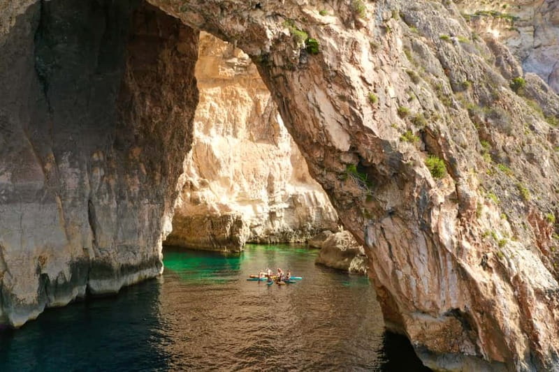 Explore Malta’s Blue Grotto by SUP - The first lesson: standing, falling, and getting back on