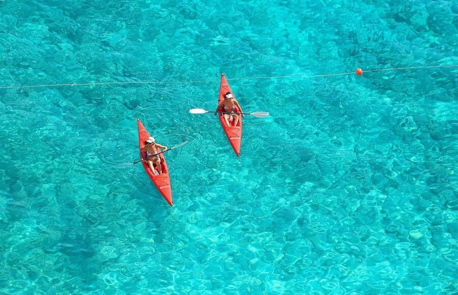 Explore Santorini's Waters: Kayak Rental Adventure - Starting at Perivolos Beach