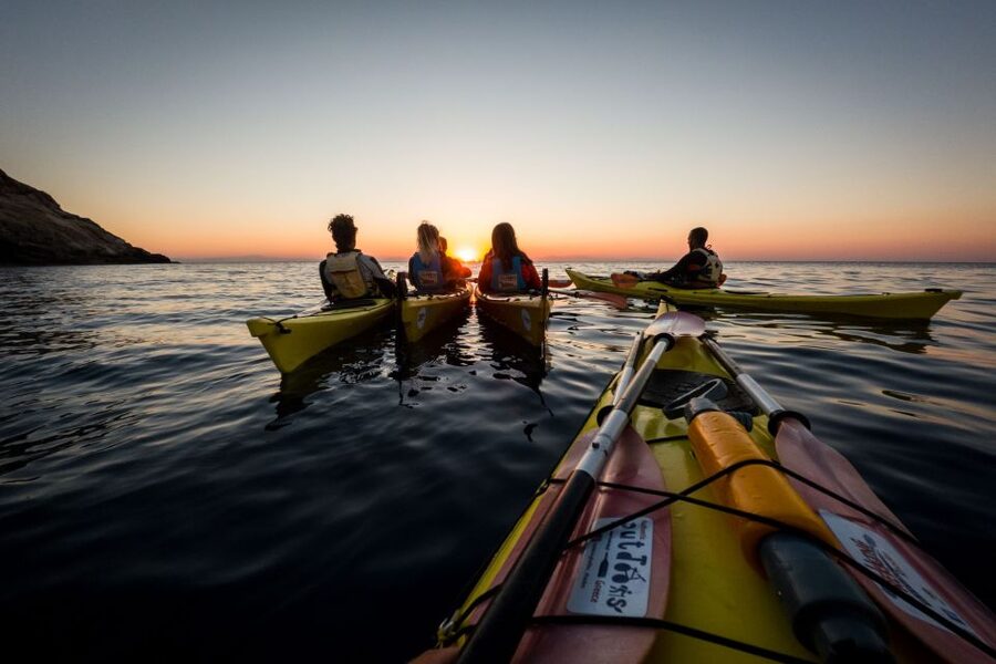 Faliraki: Sunrise Sea Kayaking Experience with Breakfast - Returning through Seal’s Cave