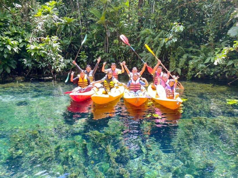 From Ao Nang: Kayaking at Klong Rud with Hotel Transfers - Reaching the clear water at Klong Nam Sai