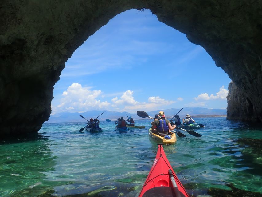 From Athens: Corinthian Gulf Guided Sea Kayaking Tour - Small Strava beach, the first quiet stop