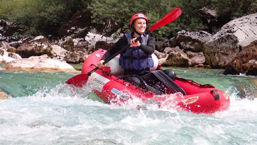 From Bovec: Whitewater kayaking on the Soča River - Waves and class III rapids