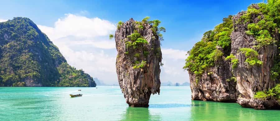 From Khao Lak: James Bond Island Canoe Trip with Lunch - Wat Suwan Kuha and the Reclining Buddha