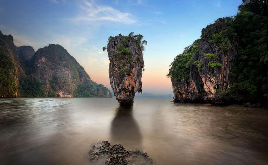 From Khao Lak: Premium James Bond Sunset and Canoe Adventure - Lunch, Drinks, and a Comfortable Boat Ride