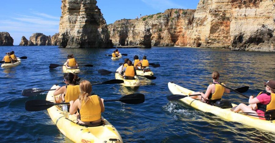 From Lagos: Algarve Coast and Caves by Kayak - The paddle along the Algarve cliffs