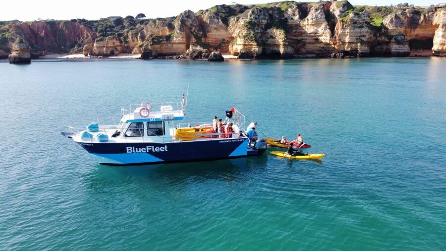 From Lagos: Kayak Experience in Ponta da Piedade - Entering Ponta da Piedade’s caves