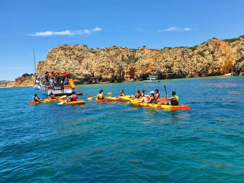 From Lagos: Ponta da Piedade Caves Kayak Tour from Catamaran - Swimming, sun, and the catamaran slide