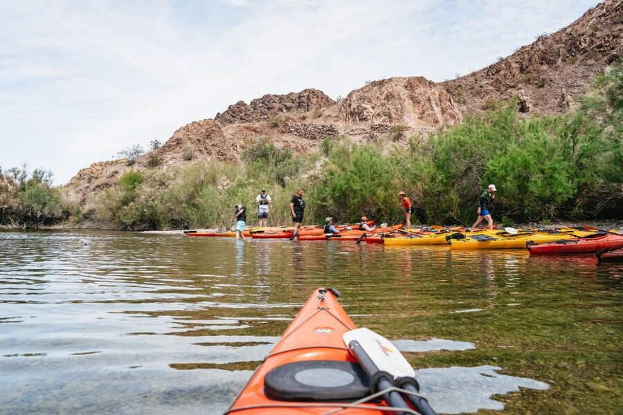 From Las Vegas: Black Canyon Half-Day Kayak Tour - Getting ready at Willow Beach