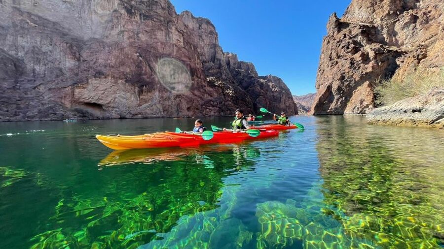 From Las Vegas: Emerald Cave Guided Kayak Tour with Shuttle - From Mandalay Bay to Willow Beach
