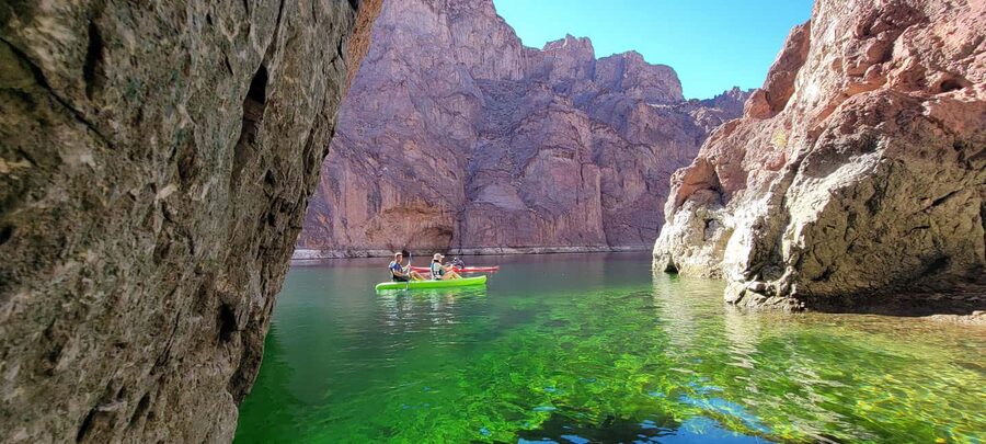 From Las Vegas: Emerald Cave Kayak Tour with Hotel Pickup - A short hike and a break from the paddle